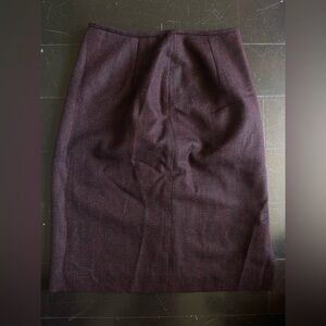 Jones New York Red Pencil Midi Skirt 100% Wool